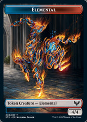 Elemental // Rowan, Scholar of Sparks Emblem Token [Strixhaven: School of Mages Tokens] | Dumpster Cat Games