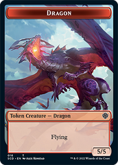 Dragon // Dragon Double-Sided Token [Starter Commander Decks] | Dumpster Cat Games