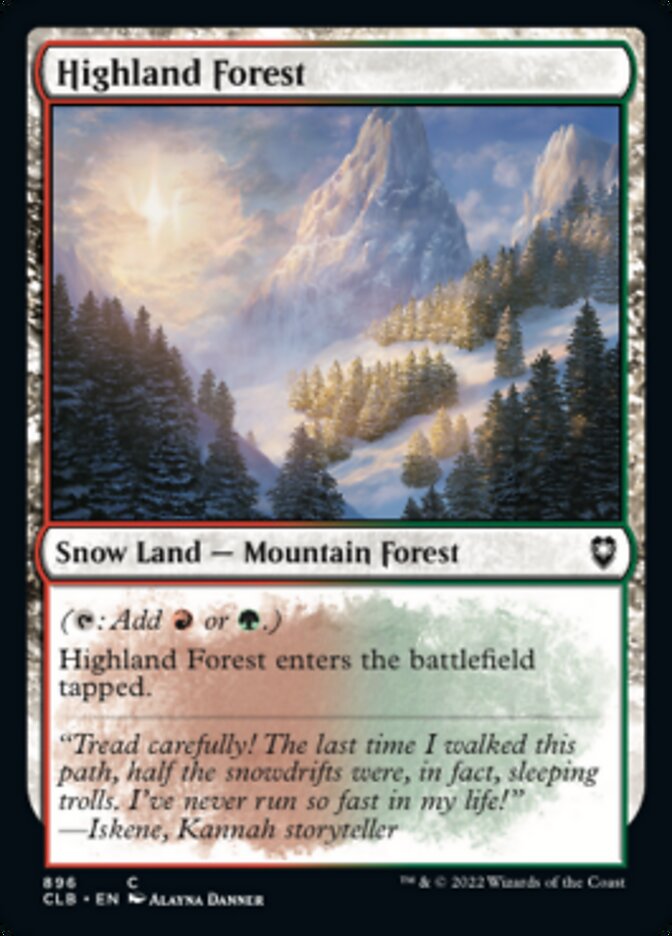 Highland Forest [Commander Legends: Battle for Baldur's Gate] | Dumpster Cat Games