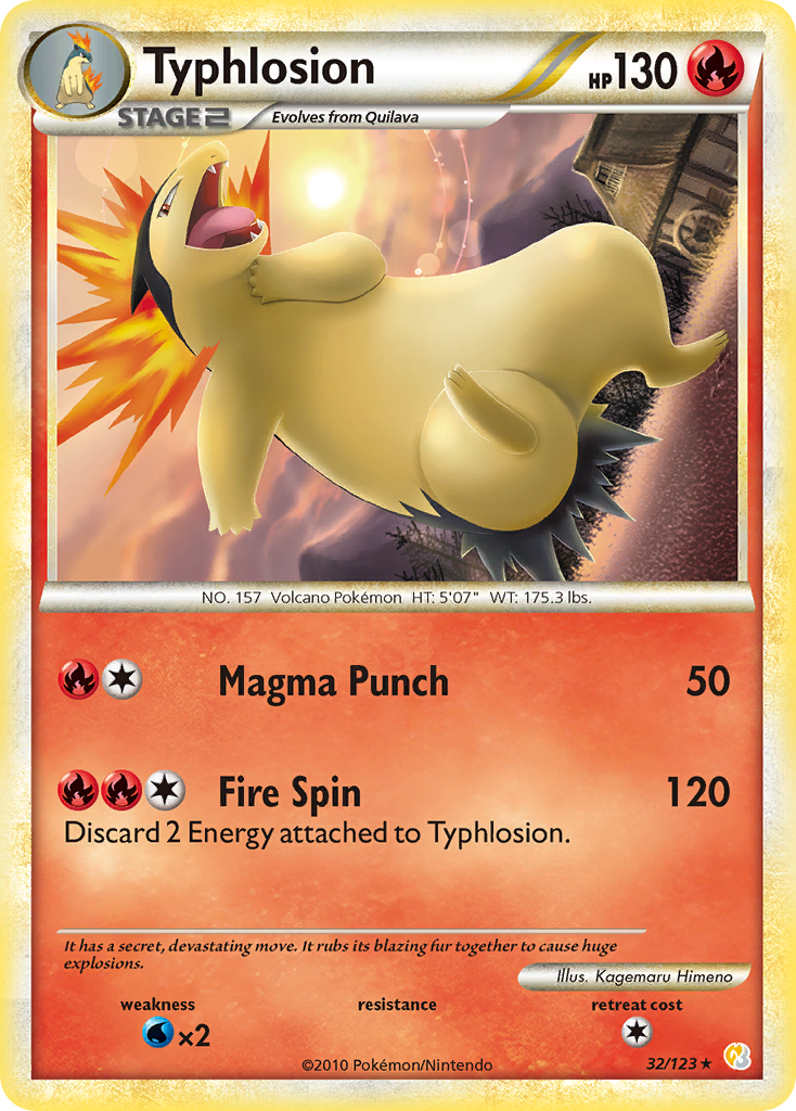 Typhlosion (32/123) [HeartGold & SoulSilver: Base Set] | Dumpster Cat Games