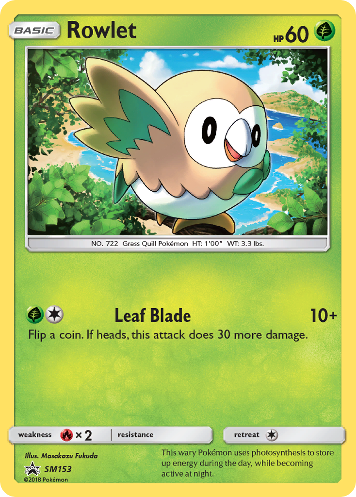 Rowlet (SM153) [Sun & Moon: Black Star Promos] | Dumpster Cat Games