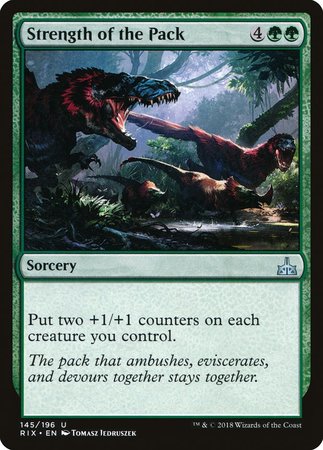 Strength of the Pack [Rivals of Ixalan] | Dumpster Cat Games