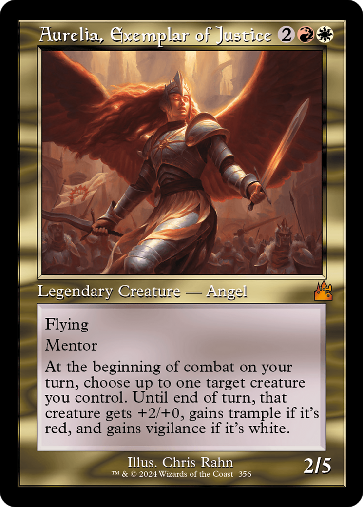 Aurelia, Exemplar of Justice (Retro) [Ravnica Remastered] | Dumpster Cat Games