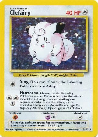 Clefairy (5/102) [Base Set Unlimited] | Dumpster Cat Games