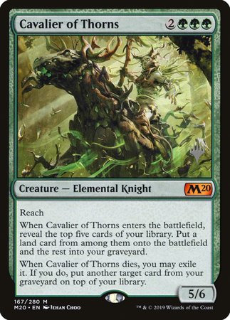 Cavalier of Thorns [Core Set 2020 Promos] | Dumpster Cat Games