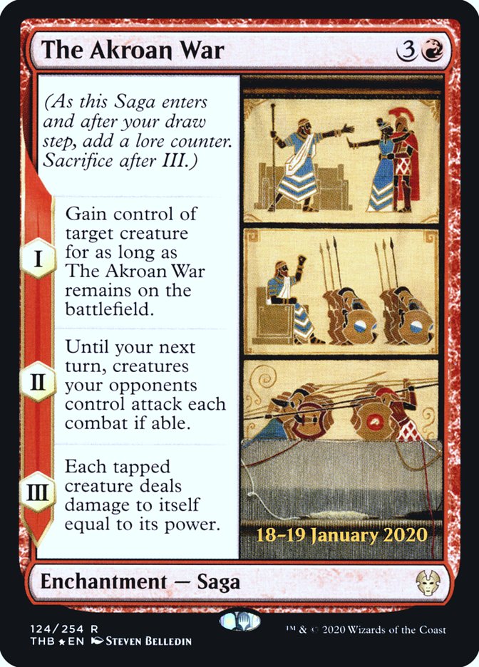 The Akroan War [Theros Beyond Death Prerelease Promos] | Dumpster Cat Games