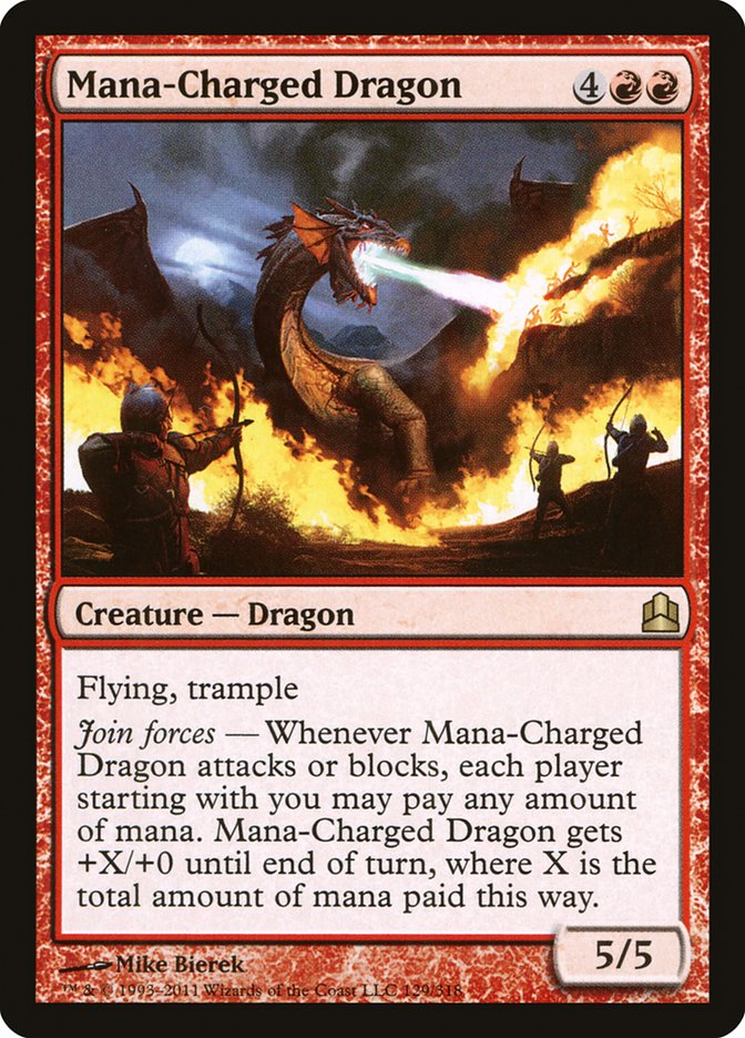 Mana-Charged Dragon [Commander 2011] | Dumpster Cat Games