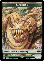 Zombie // Saproling Double-Sided Token [Dominaria Remastered Tokens] | Dumpster Cat Games