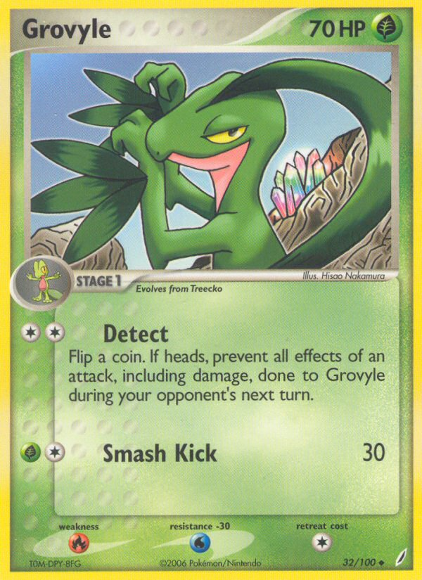 Grovyle (32/100) [EX: Crystal Guardians] | Dumpster Cat Games