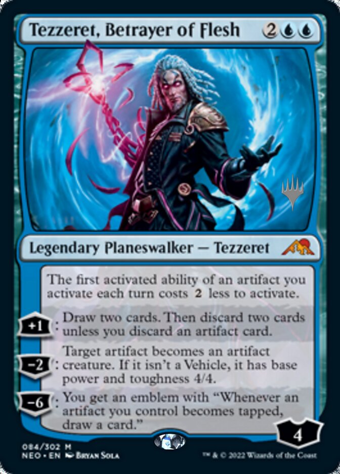 Tezzeret, Betrayer of Flesh (Promo Pack) [Kamigawa: Neon Dynasty Promos] | Dumpster Cat Games