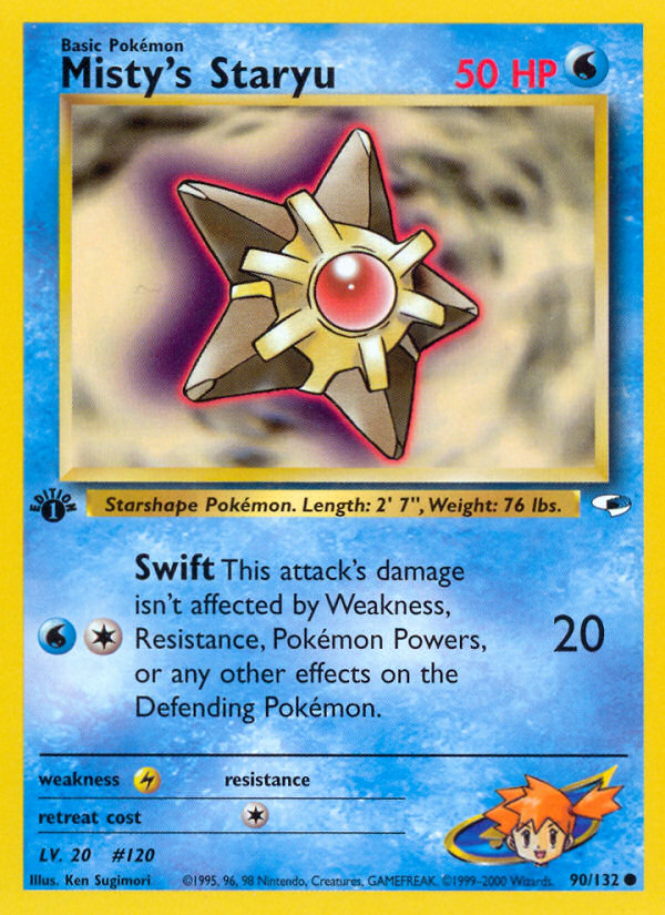 Misty's Staryu (90/132) [Gym Heroes 1st Edition] | Dumpster Cat Games