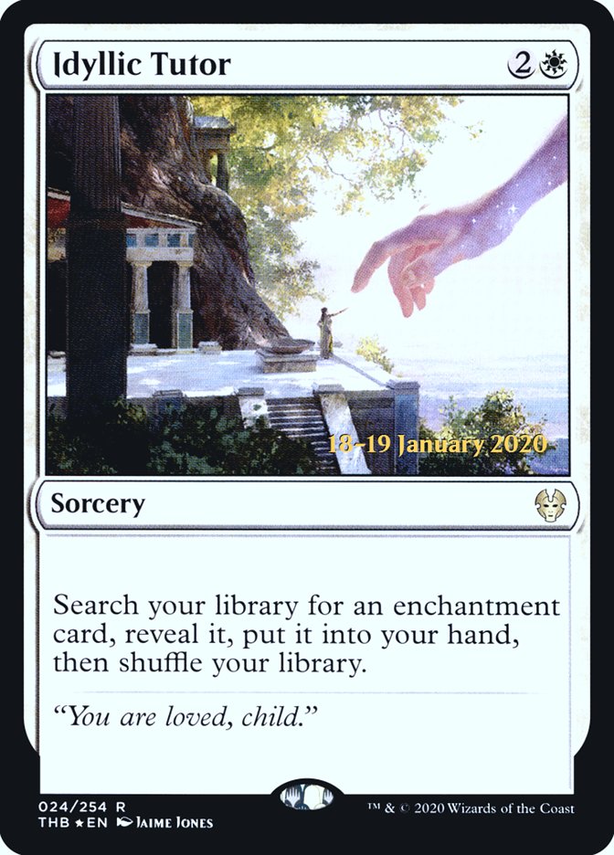 Idyllic Tutor [Theros Beyond Death Prerelease Promos] | Dumpster Cat Games