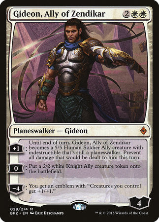 Gideon, Ally of Zendikar [Battle for Zendikar] | Dumpster Cat Games