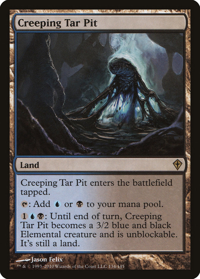 Creeping Tar Pit [Worldwake] | Dumpster Cat Games