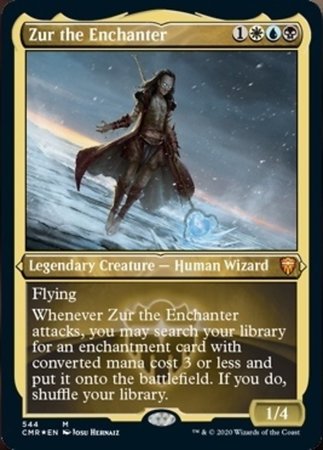 Zur the Enchanter (Foil Etched) [Commander Legends] | Dumpster Cat Games
