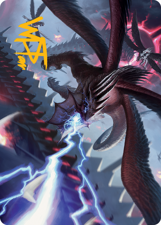 Defiant Thundermaw Art Card (Gold-Stamped Signature) [March of the Machine Art Series] | Dumpster Cat Games