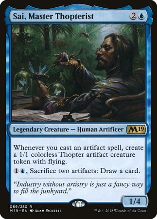 Sai, Master Thopterist [Core Set 2019] | Dumpster Cat Games