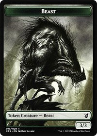 Beast (013) // Wurm Double-sided Token [Commander 2019] | Dumpster Cat Games