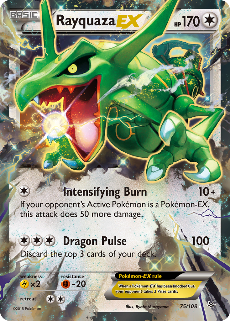 Rayquaza EX (75/108) [XY: Roaring Skies] | Dumpster Cat Games