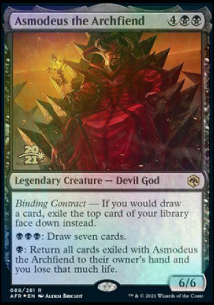 Asmodeus the Archfiend [Dungeons & Dragons: Adventures in the Forgotten Realms Prerelease Promos] | Dumpster Cat Games