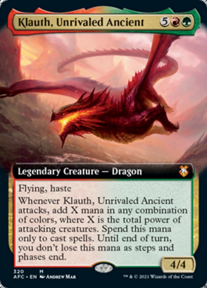 Klauth, Unrivaled Ancient (Extended) [Dungeons & Dragons: Adventures in the Forgotten Realms Commander] | Dumpster Cat Games