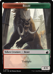 Saproling // Beast Double-Sided Token [Ravnica Remastered Tokens] | Dumpster Cat Games