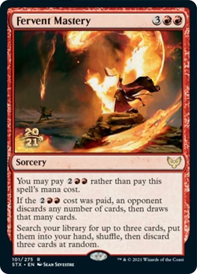 Fervent Mastery [Strixhaven: School of Mages Prerelease Promos] | Dumpster Cat Games