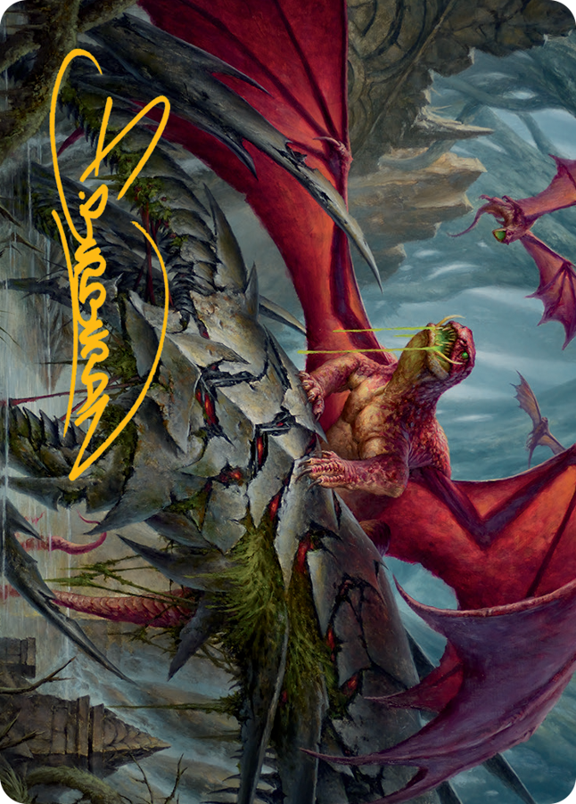 Hoarding Broodlord Art Card (Gold-Stamped Signature) [March of the Machine Art Series] | Dumpster Cat Games
