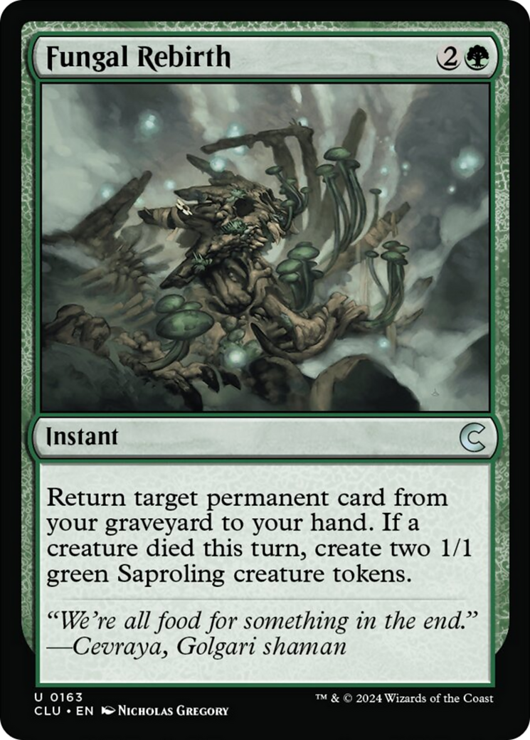 Fungal Rebirth [Ravnica: Clue Edition] | Dumpster Cat Games