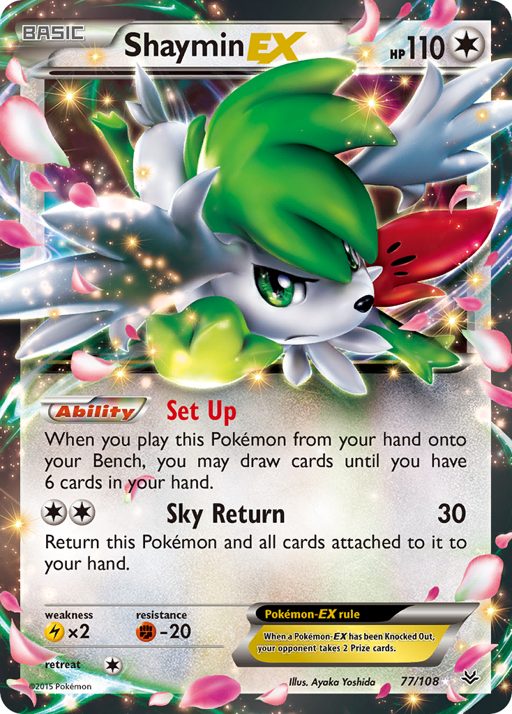 Shaymin EX (77/108) [XY: Roaring Skies] | Dumpster Cat Games
