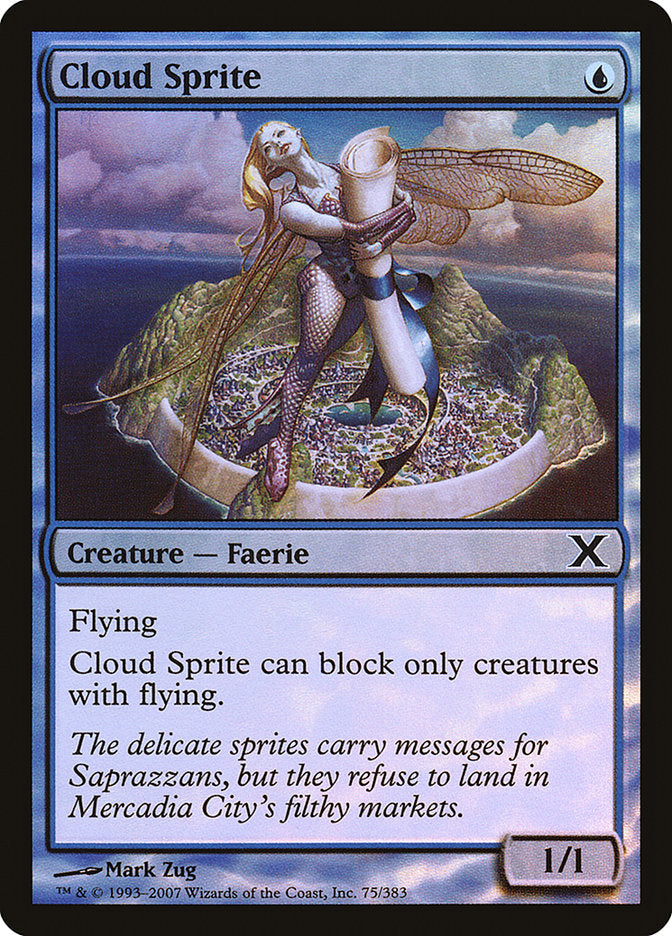 Cloud Sprite (Premium Foil) [Tenth Edition] | Dumpster Cat Games