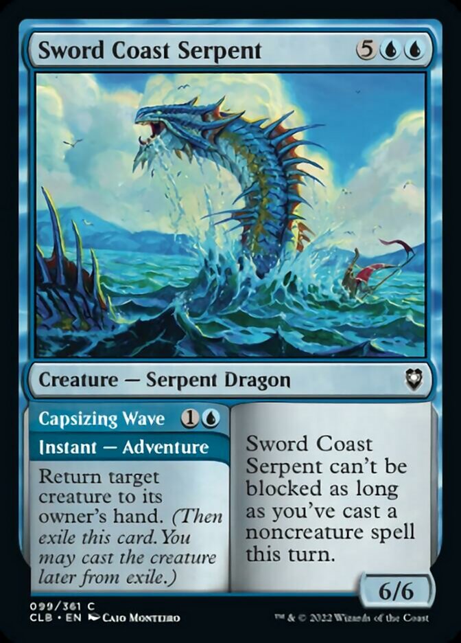 Sword Coast Serpent // Capsizing Wave [Commander Legends: Battle for Baldur's Gate] | Dumpster Cat Games