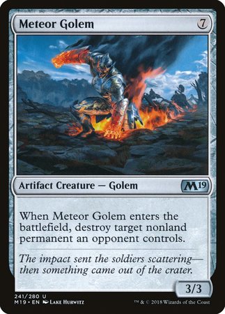 Meteor Golem [Core Set 2019] | Dumpster Cat Games
