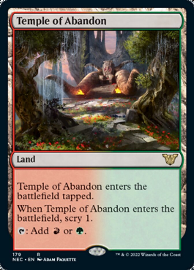 Temple of Abandon [Kamigawa: Neon Dynasty Commander] | Dumpster Cat Games
