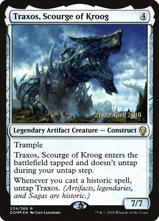 Traxos, Scourge of Kroog [Dominaria Promos] | Dumpster Cat Games