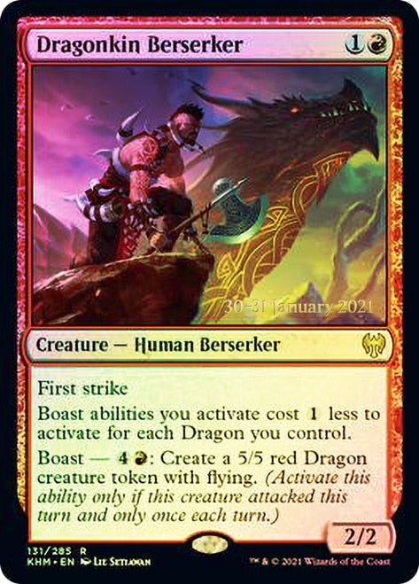 Dragonkin Berserker  [Kaldheim Prerelease Promos] | Dumpster Cat Games