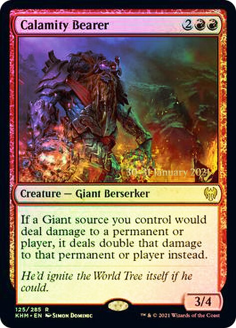 Calamity Bearer  [Kaldheim Prerelease Promos] | Dumpster Cat Games