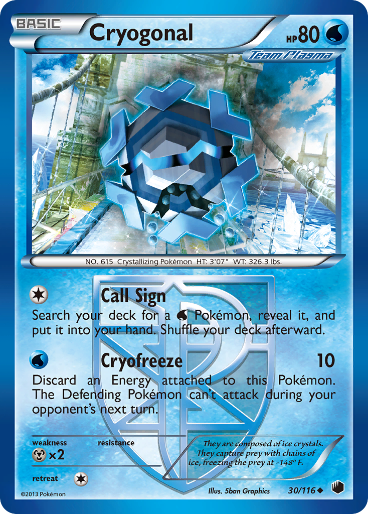 Cryogonal (30/116) [Black & White: Plasma Freeze] | Dumpster Cat Games