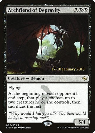 Archfiend of Depravity [Fate Reforged Promos] | Dumpster Cat Games