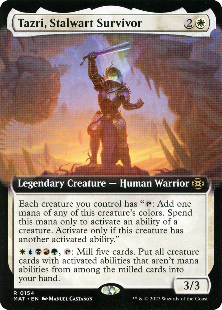 Tazri, Stalwart Survivor (Extended Art) [March of the Machine: The Aftermath] | Dumpster Cat Games