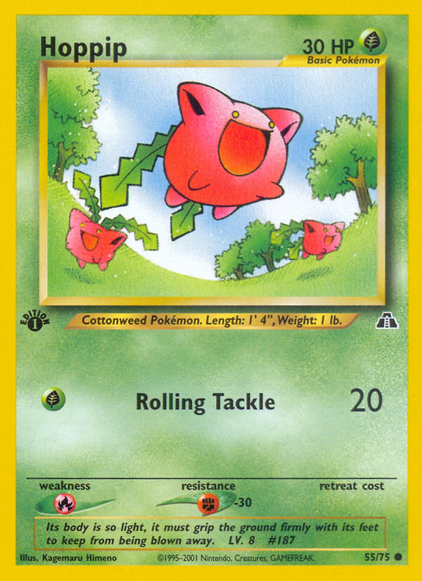 Hoppip (55/75) [Neo Discovery 1st Edition] | Dumpster Cat Games
