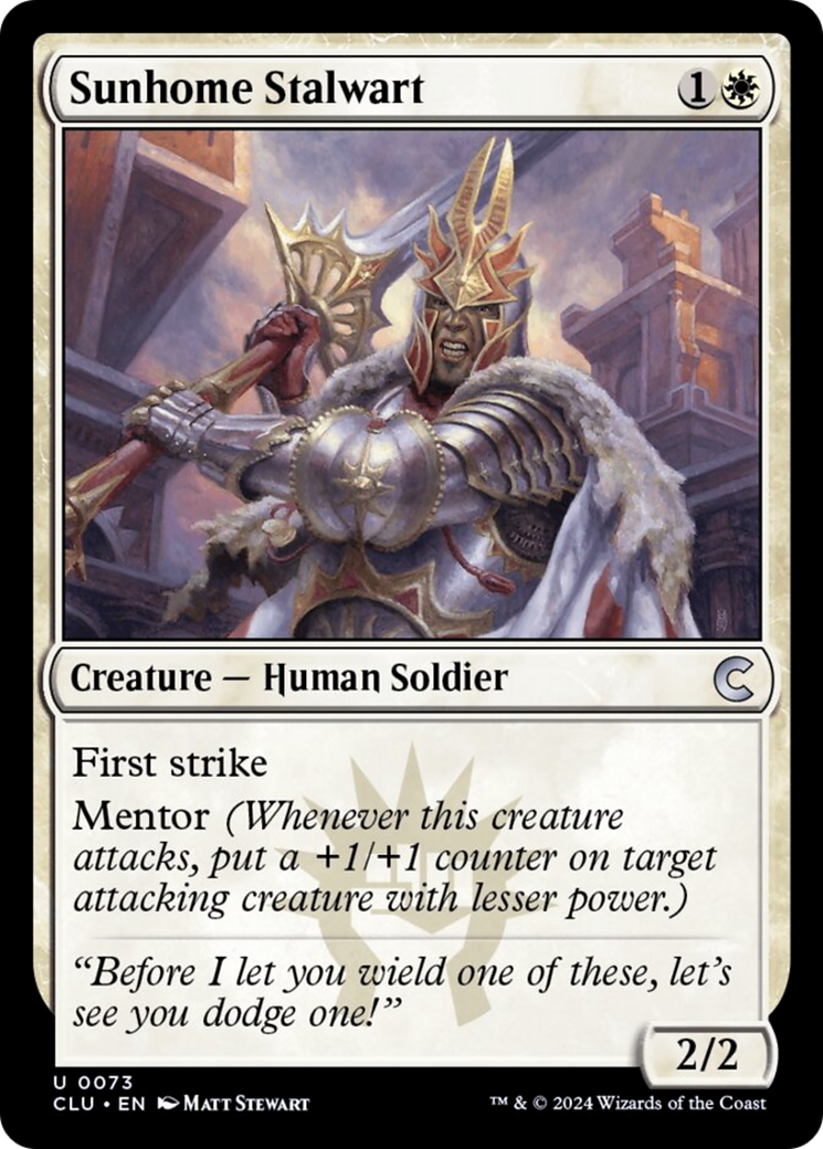 Sunhome Stalwart [Ravnica: Clue Edition] | Dumpster Cat Games