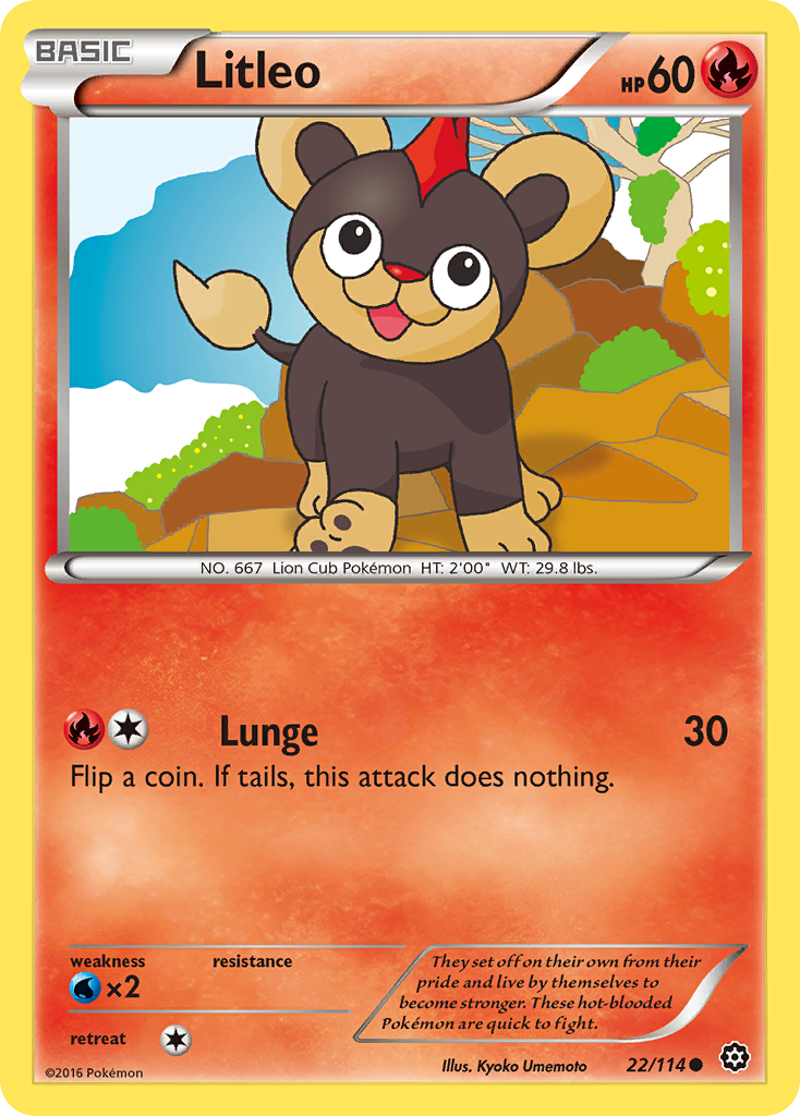 Litleo (22/114) [XY: Steam Siege] | Dumpster Cat Games
