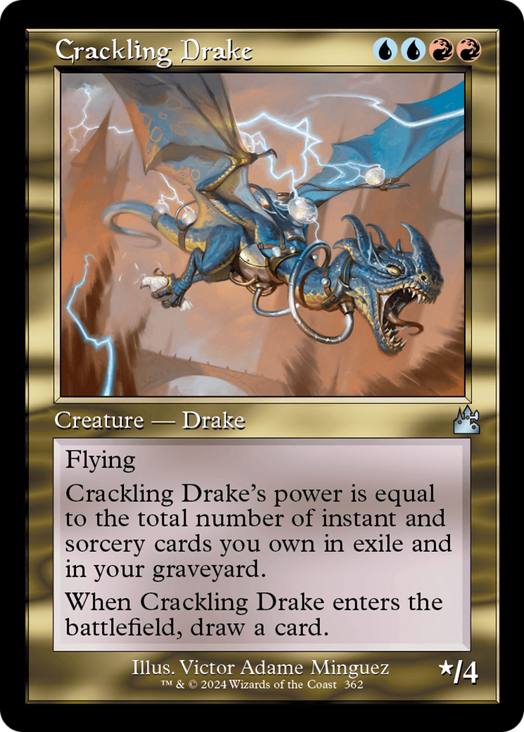 Crackling Drake (Retro Frame) [Ravnica Remastered] | Dumpster Cat Games