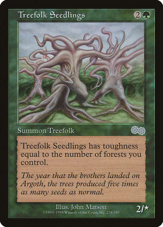 Treefolk Seedlings [Urza's Saga] | Dumpster Cat Games