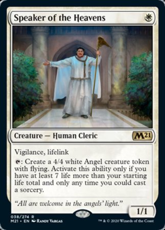Speaker of the Heavens [Core Set 2021] | Dumpster Cat Games