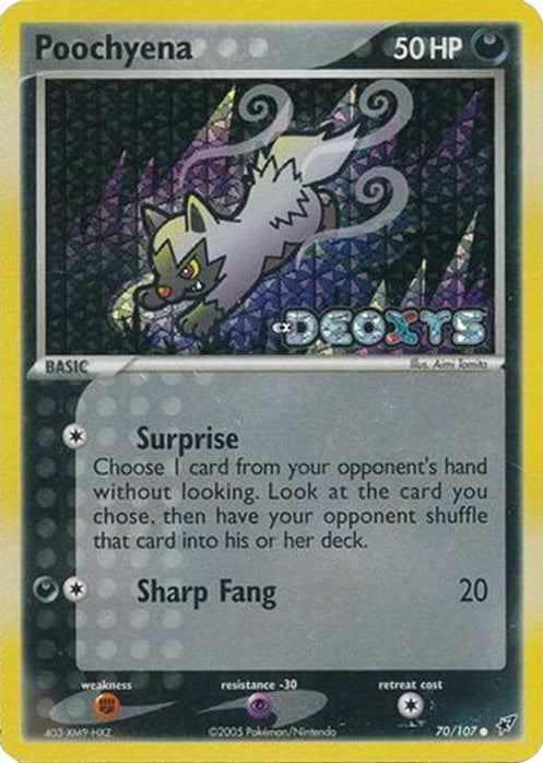 Poochyena (70/107) (Stamped) [EX: Deoxys] | Dumpster Cat Games