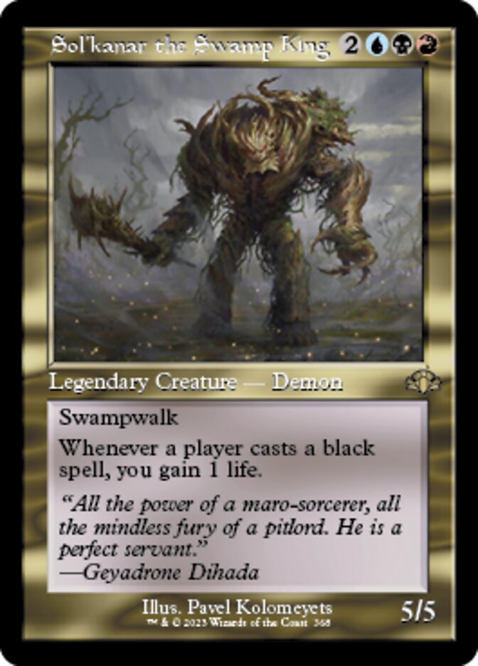 Sol'kanar the Swamp King (Retro) [Dominaria Remastered] | Dumpster Cat Games
