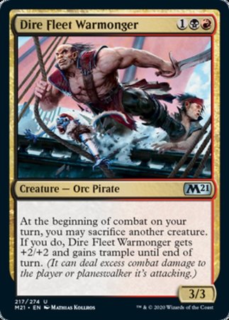 Dire Fleet Warmonger [Core Set 2021] | Dumpster Cat Games