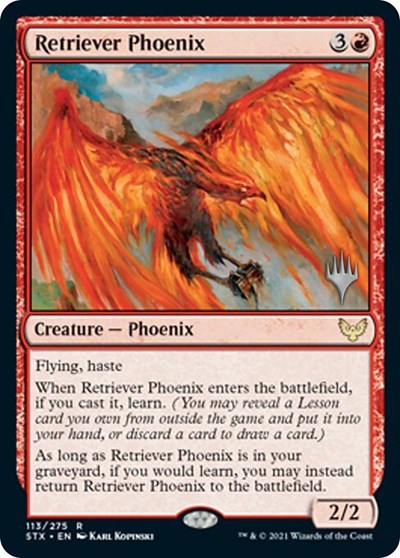 Retriever Phoenix (Promo Pack) [Strixhaven: School of Mages Promos] | Dumpster Cat Games